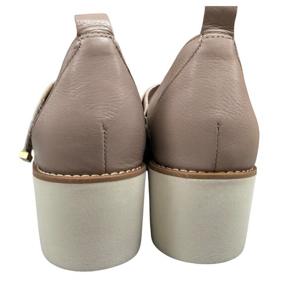 Alma Mary Jane Wedge Pump 9M NEW Champagne Leather COmfort - Picture 6 of 7